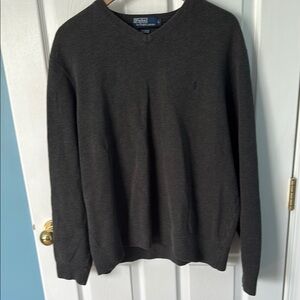 Polo by Ralph Lauren Grey V-Neck Sweater